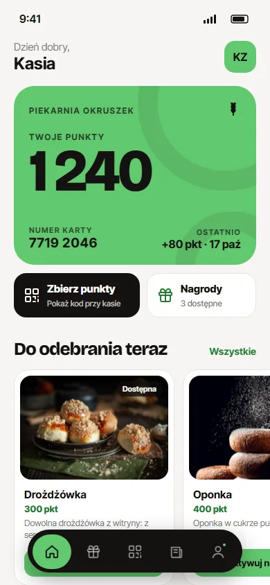 Aplikacja w kolorystyce: Zieleń · jasny